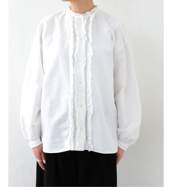 journal standard luxe「《追加予約》CLシャンブレー フリルブラウス」|シャツ・ブラウス|