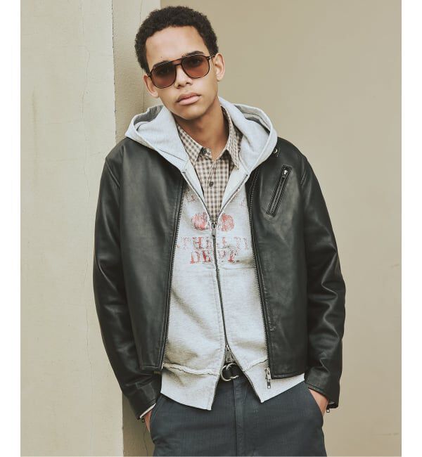 JOURNAL STANDARD「《予約》ウォッシュ シープ レザー シングル ライダース」|ライダースジャケット|