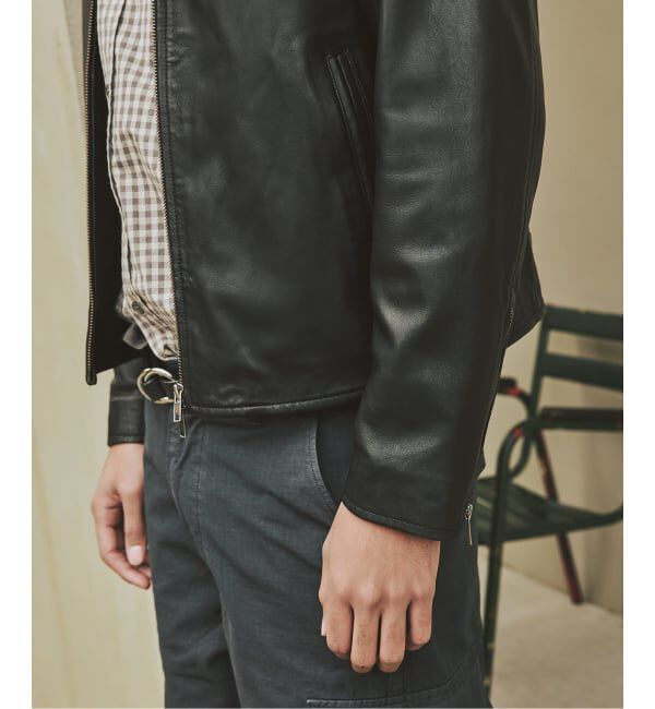 JOURNAL STANDARD「《予約》ウォッシュ シープ レザー シングル ライダース」|ライダースジャケット|
