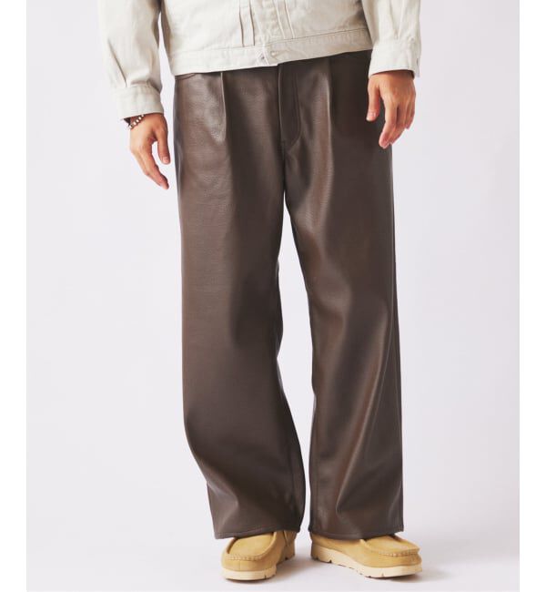JOURNAL STANDARD relume「《予約》フェイクレザー ワイドストレート イージーパンツ」|その他|
