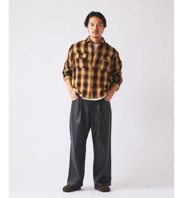 JOURNAL STANDARD relume「《予約》フェイクレザー ワイドストレート イージーパンツ」|その他|