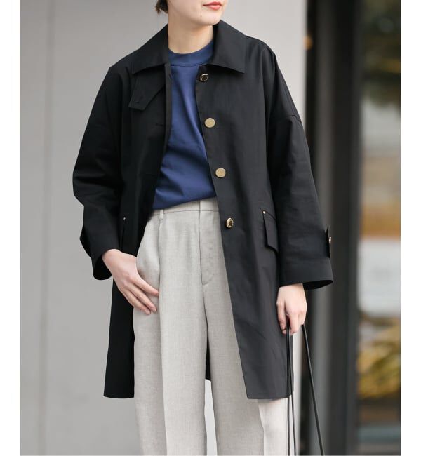 journal standard L'essage「《予約》別注【MACKINTOSH/マッキントッシュ】HUMBIE MB EX：コート」|ステンカラーコート|ブラック