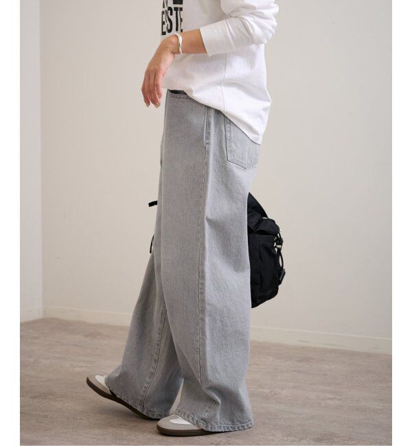 FRAMeWORK「ブリーチデニムイージーパンツ」|デニム|