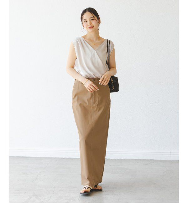 NOBLE「《追加》【洗える】ミューズサテンギャザーボリュームブラウス」|シャツ・ブラウス|