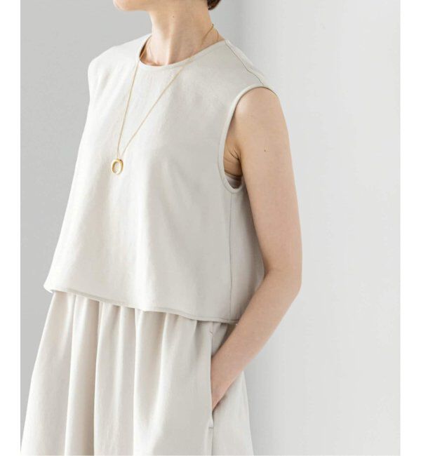 NOBLE「《追加》ダブルクレープスリーブレスオールインワン2」|オールインワン|