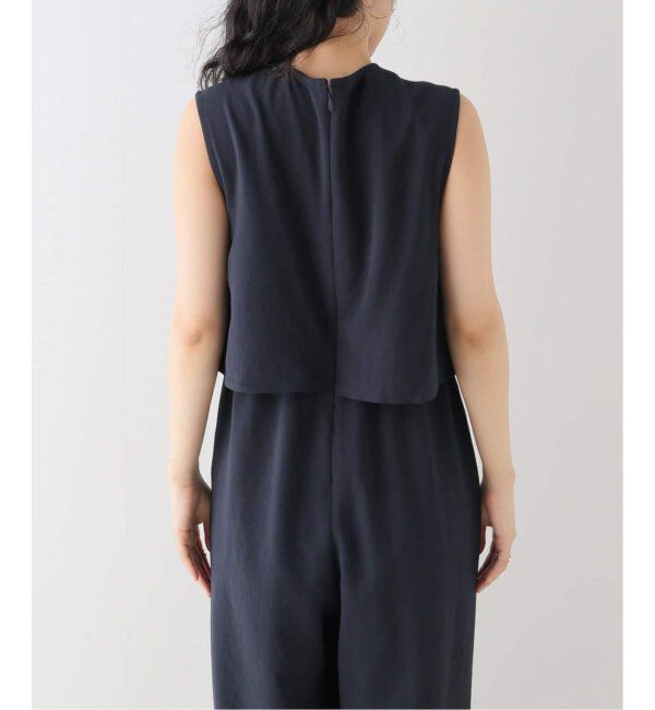 NOBLE「《追加》ダブルクレープスリーブレスオールインワン2」|オールインワン|
