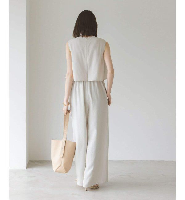 NOBLE「《追加》ダブルクレープスリーブレスオールインワン2」|オールインワン|