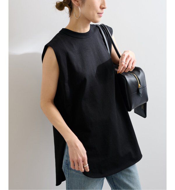 FRAMeWORK「ATON/エイトン 12/-AIR SPINNING ROUND HEM タンクトップ」|タンクトップ|ブラック