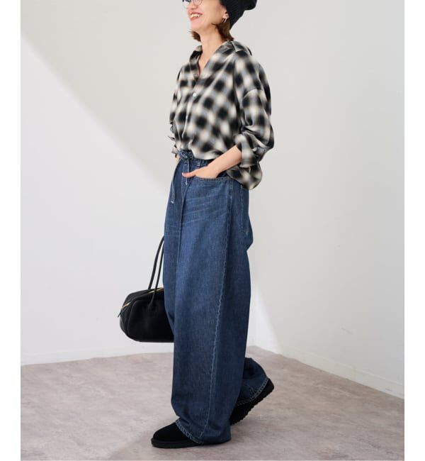 FRAMeWORK「ライトオンスデニムイージーパンツ」|デニム|