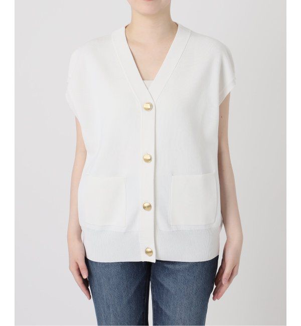 Spick and Span「《WEB限定追加3》ウォッシャブルVネックニットベスト」|ベスト・ジレ|