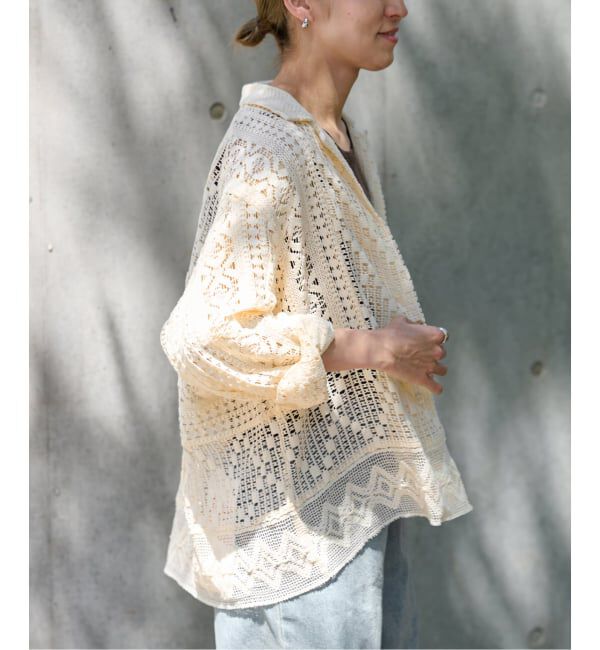 FRAMeWORK「≪追加≫アンティークレースOPカラーシャツ 2」|シャツ・ブラウス|ナチュラル