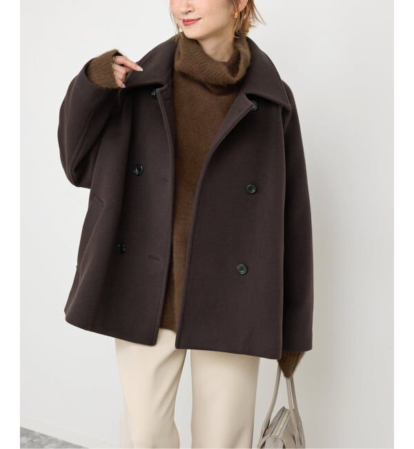 Spick and Span「《追加》S160スタンドカラーショートコート」|その他|ブラウン