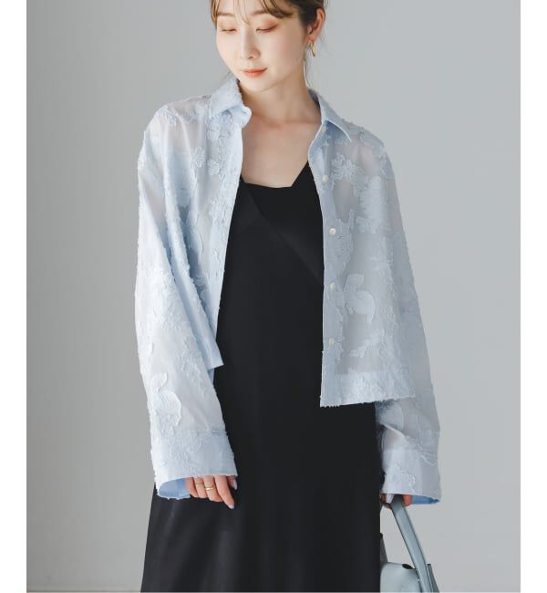 NOBLE「《予約》フラワージャガードショートシャツ」|シャツ・ブラウス|