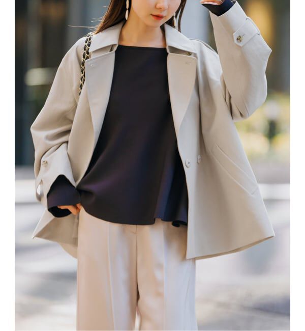 NOBLE「《WEB限定追加予約》コットンダブルクロスハーフコート」|その他|ナチュラル