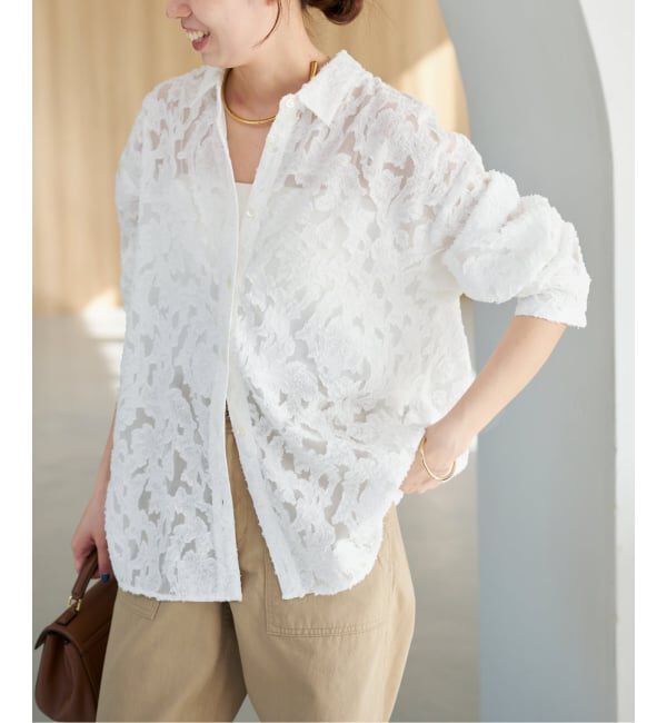 Spick and Span「《WEB限定予約》シアージャガードシャツ」|シャツ・ブラウス|