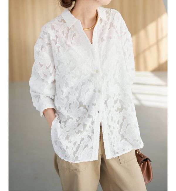 Spick and Span「《WEB限定予約》シアージャガードシャツ」|シャツ・ブラウス|