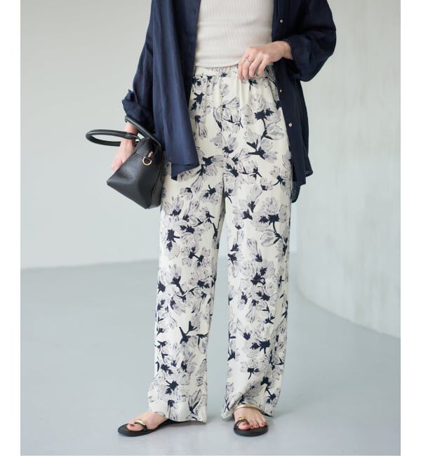 Spick and Span「《予約》フローラルプリントイージーパンツ」|その他|ホワイトベース