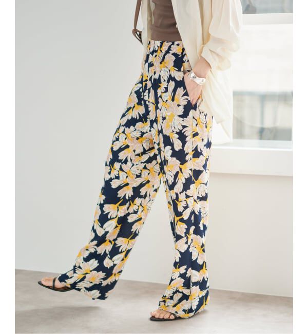 Spick and Span「《予約》フローラルプリントイージーパンツ」|その他|