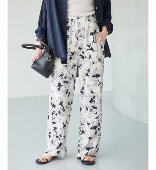 Spick and Span「《予約》フローラルプリントイージーパンツ」|その他|