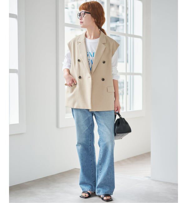 Spick and Span「《予約》エアリーブレンドダブルブレストジレ」|その他|