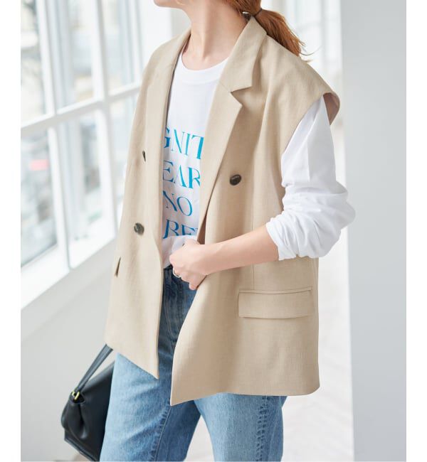 Spick and Span「《予約》エアリーブレンドダブルブレストジレ」|その他|