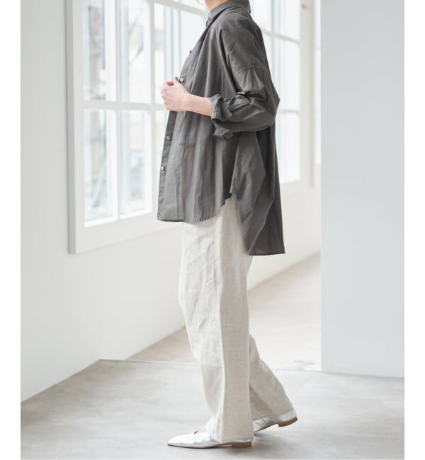 Spick and Span「《新色有り / 追加予約》ガーメントダイカシュクールシャツ」|シャツ・ブラウス|