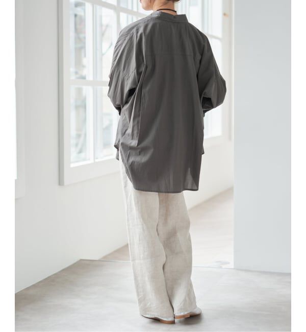 Spick and Span「《新色有り / 追加予約》ガーメントダイカシュクールシャツ」|シャツ・ブラウス|