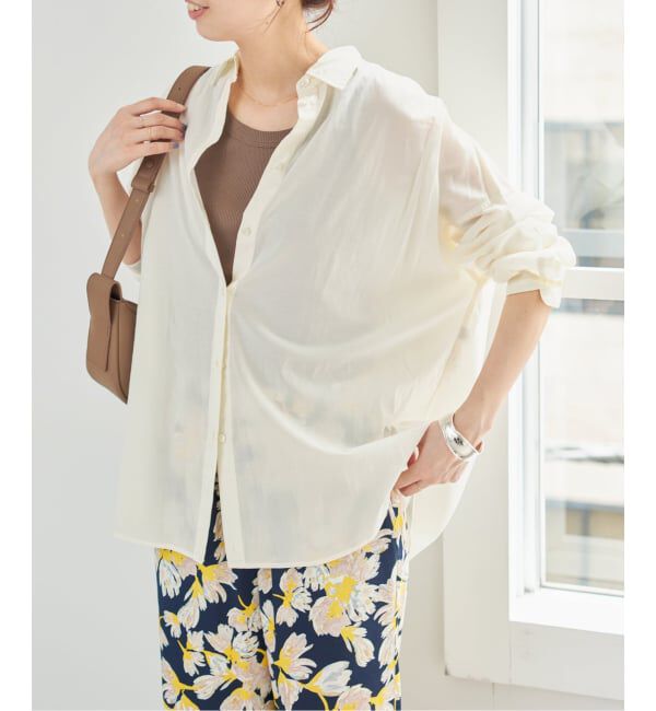 Spick and Span「《新色有り / 追加予約》ガーメントダイカシュクールシャツ」|シャツ・ブラウス|