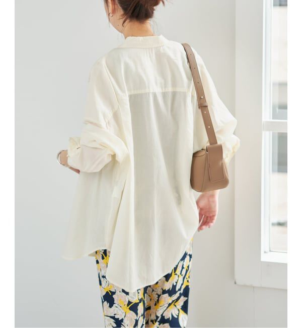 Spick and Span「《新色有り / 追加予約》ガーメントダイカシュクールシャツ」|シャツ・ブラウス|