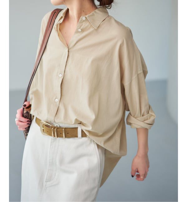 Spick and Span「《新色有り / 追加予約》ガーメントダイカシュクールシャツ」|シャツ・ブラウス|