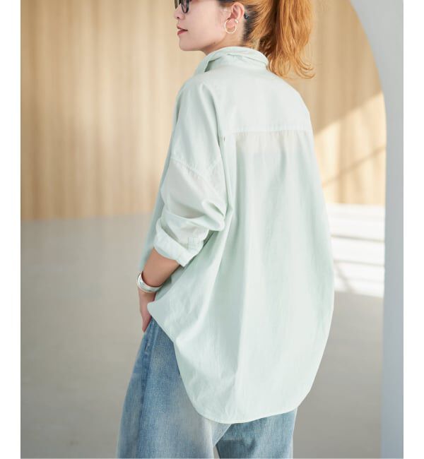 Spick and Span「《新色有り / 追加予約》ガーメントダイカシュクールシャツ」|シャツ・ブラウス|