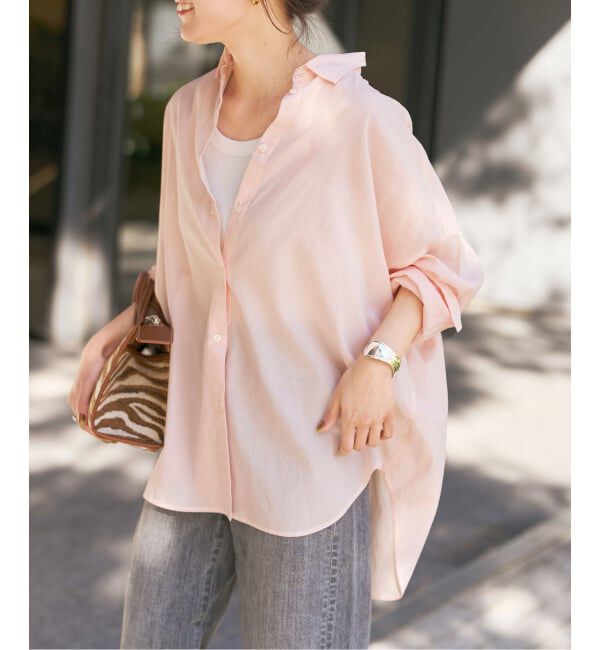 Spick and Span「《新色有り / 追加予約》ガーメントダイカシュクールシャツ」|シャツ・ブラウス|