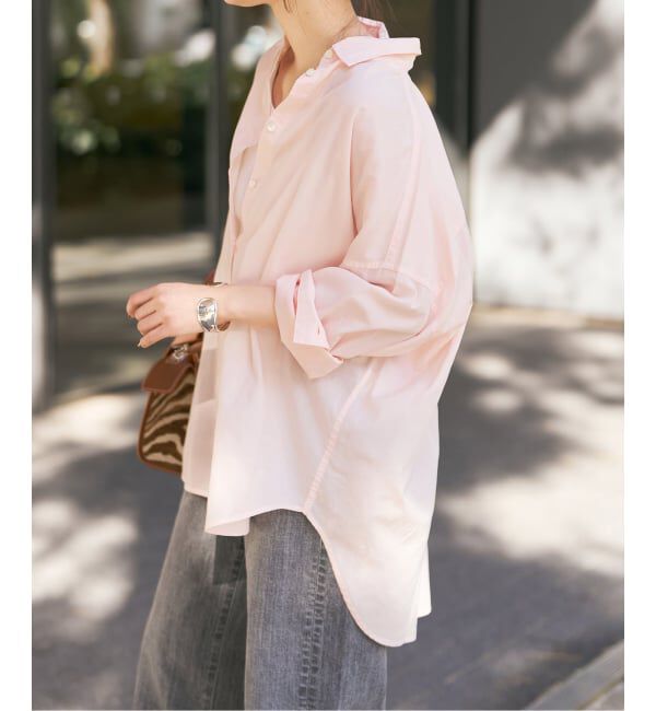 Spick and Span「《新色有り / 追加予約》ガーメントダイカシュクールシャツ」|シャツ・ブラウス|