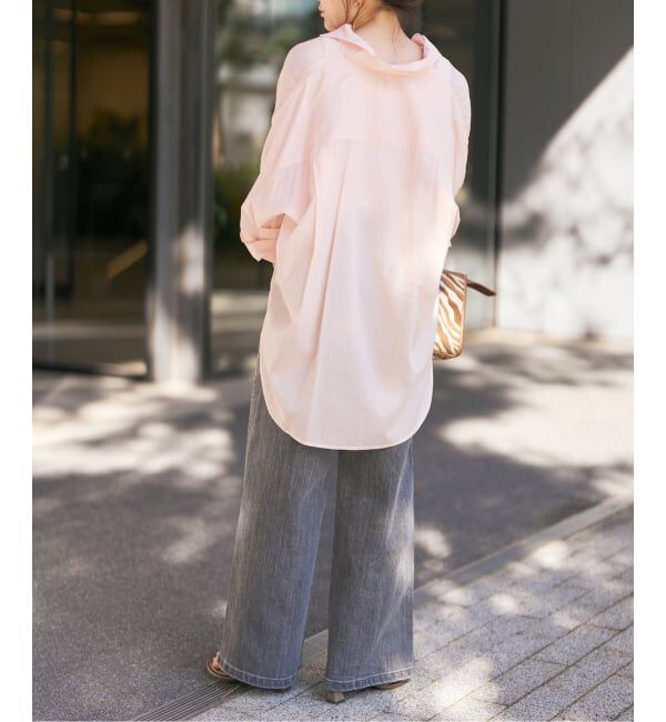 Spick and Span「《新色有り / 追加予約》ガーメントダイカシュクールシャツ」|シャツ・ブラウス|