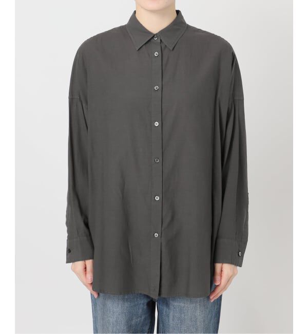 Spick and Span「《新色有り / 追加予約》ガーメントダイカシュクールシャツ」|シャツ・ブラウス|