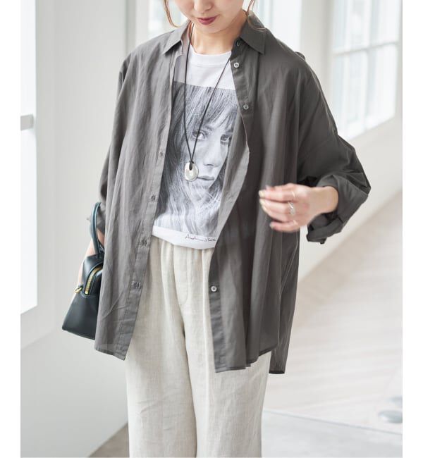 Spick and Span「《新色有り / 追加予約》ガーメントダイカシュクールシャツ」|シャツ・ブラウス|