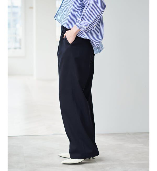 Spick and Span「《予約》ドレープチノ1タックストレートパンツ」|チノ|
