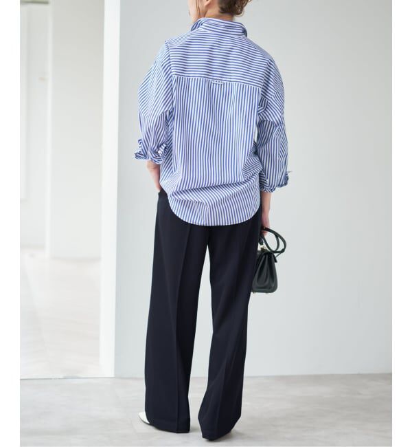 Spick and Span「《予約》ドレープチノ1タックストレートパンツ」|チノ|