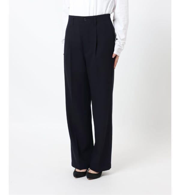 Spick and Span「《予約》ドレープチノ1タックストレートパンツ」|チノ|