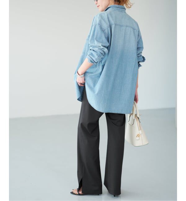 Spick and Span「《予約》スリットイージーパンツ」|スラックス|