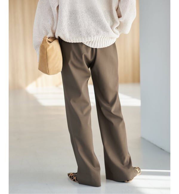 Spick and Span「《予約》スリットイージーパンツ」|スラックス|
