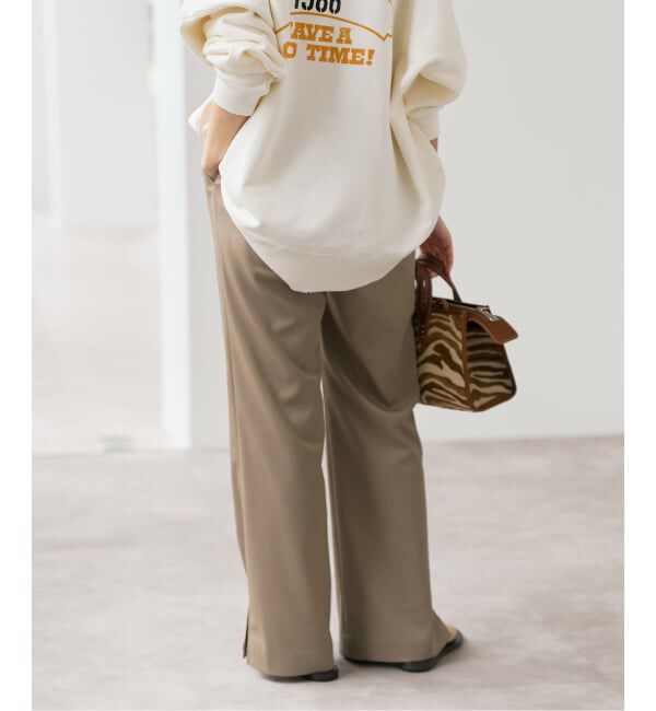 Spick and Span「《予約》スリットイージーパンツ」|スラックス|