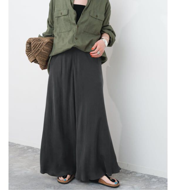 Spick and Span「《新色有り / 追加予約》ウォッシャブルキュプラフレアスカート」|スカート|