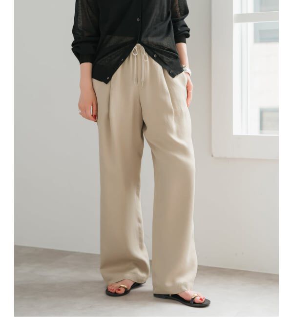 Spick and Span「《新色有り / 追加予約》ワッシャーサテンイージーパンツ」|その他|