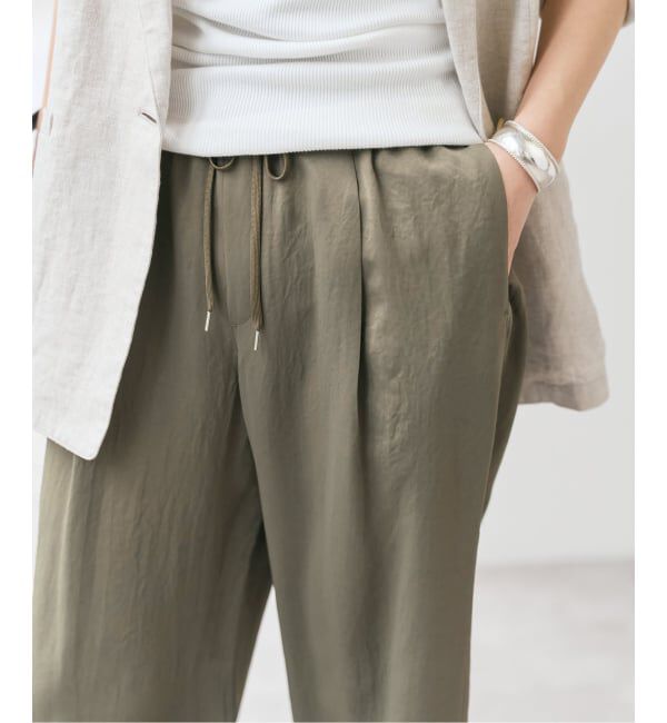 Spick and Span「《新色有り / 追加予約》ワッシャーサテンイージーパンツ」|その他|