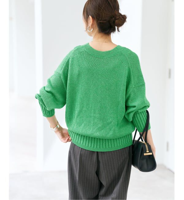 Spick and Span「《予約》レーヨンペーパーヤーンVネックカーディガン」|カーディガン|