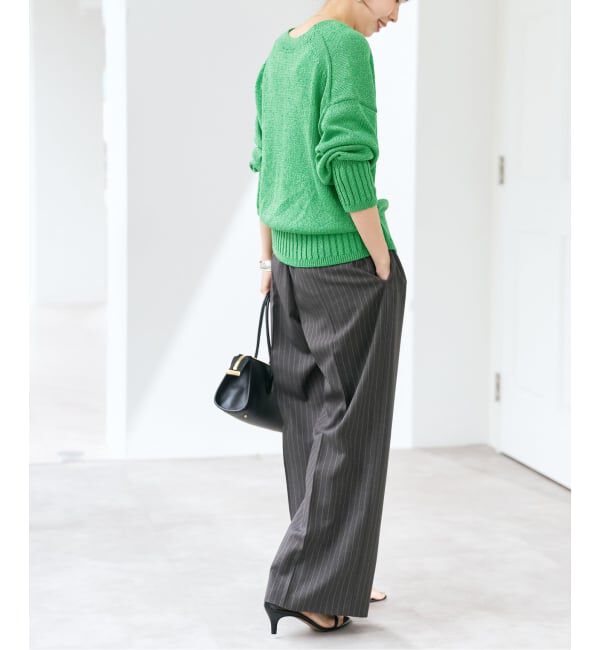 Spick and Span「《予約》レーヨンペーパーヤーンVネックカーディガン」|カーディガン|