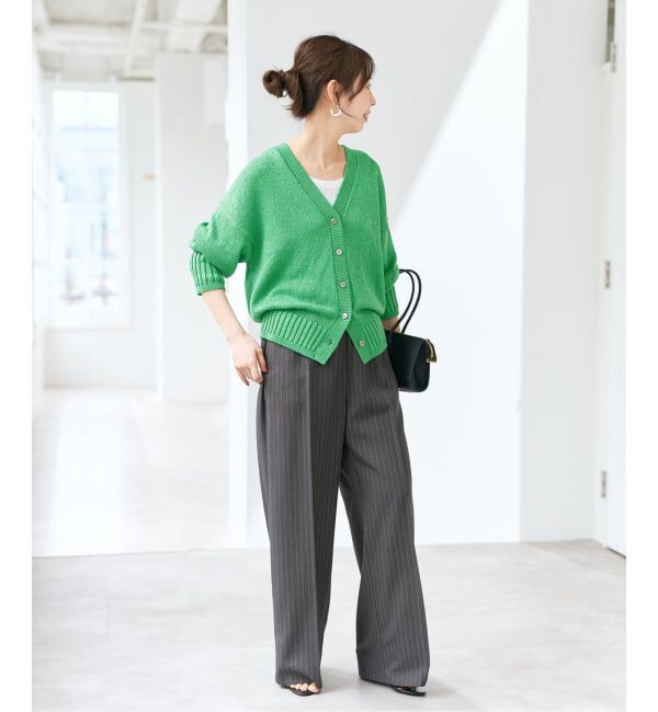 Spick and Span「《予約》レーヨンペーパーヤーンVネックカーディガン」|カーディガン|