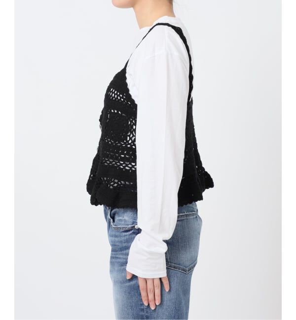 Spick and Span「《予約》コットンカギ針 ニットキャミソール」|キャミソール|