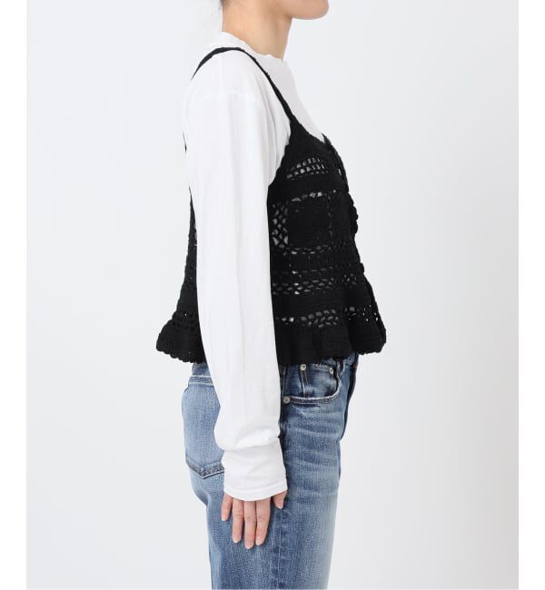 Spick and Span「《予約》コットンカギ針 ニットキャミソール」|キャミソール|